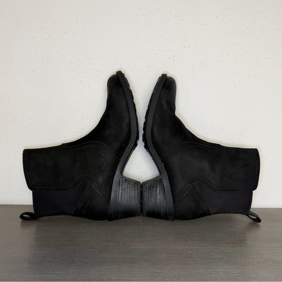 TEVA Anaya Boots Black Leather Mid Chelsea Waterproof Womens SIZE 7 - Picture 5 of 9